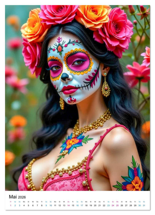 La Catrina - Poesie der Vergänglichkeit (CALVENDO Wandkalender 2026)