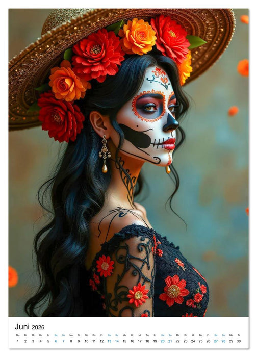 La Catrina - Poesie der Vergänglichkeit (CALVENDO Wandkalender 2026)