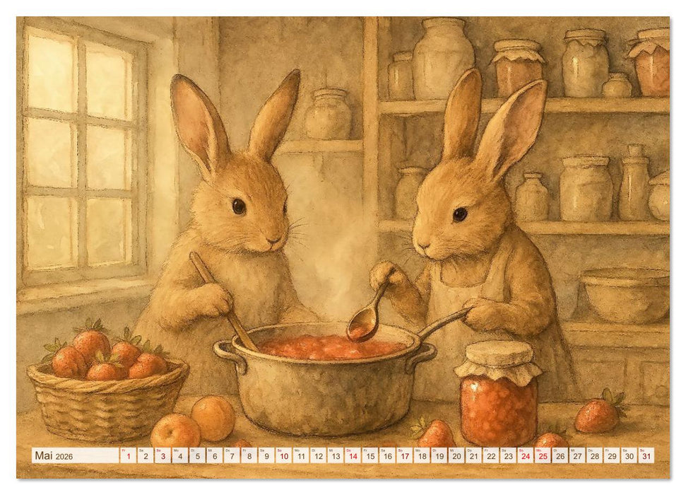 Zuhause bei den Kleinen. Ein Jahr voller tierischer Rückzugsorte. (CALVENDO Premium Wandkalender 2026)