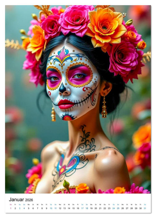 La Catrina - Poesie der Vergänglichkeit (CALVENDO Premium Wandkalender 2026)