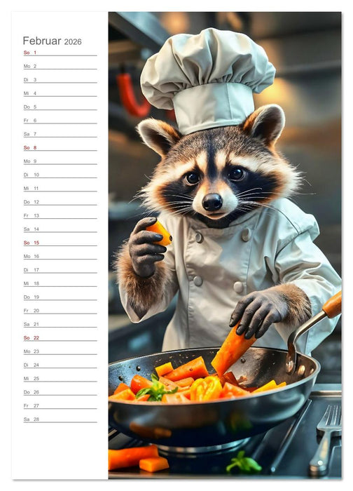 Pelzige Power Karrieren. Von der Baustelle bis zur Backstube, 12 tierisch ernst gemeinte Einsatzberuf (CALVENDO Wandkalender 2026)