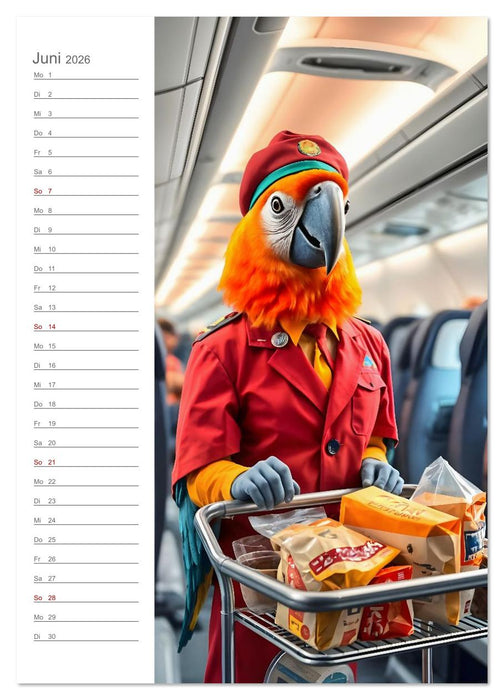 Pelzige Power Karrieren. Von der Baustelle bis zur Backstube, 12 tierisch ernst gemeinte Einsatzberuf (CALVENDO Premium Wandkalender 2026)