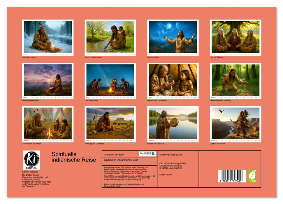 Spirituelle indianische Reise (CALVENDO Premium Wandkalender 2026)