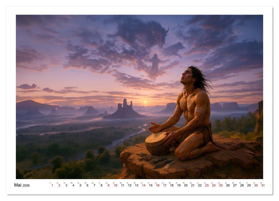 Spirituelle indianische Reise (CALVENDO Premium Wandkalender 2026)