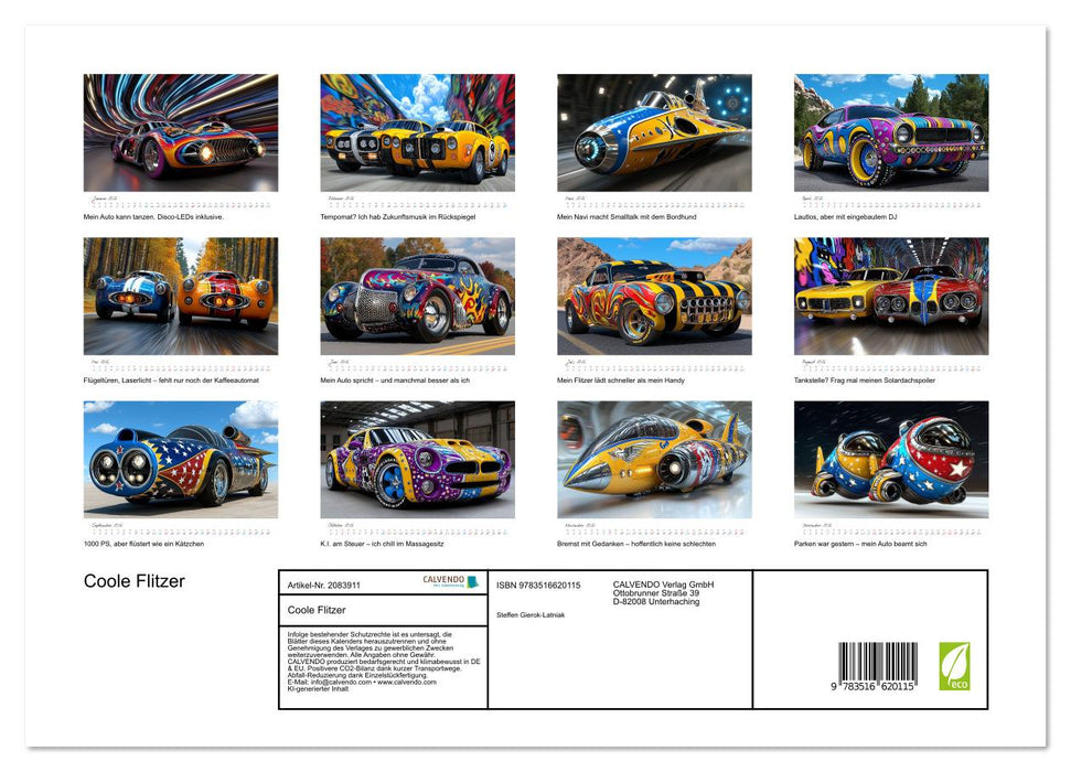 Coole Flitzer (CALVENDO Premium Wandkalender 2026)