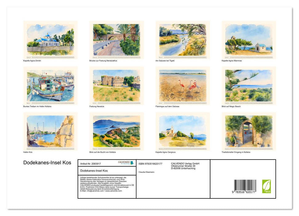 Dodekanes-Insel Kos (CALVENDO Premium Wandkalender 2026)