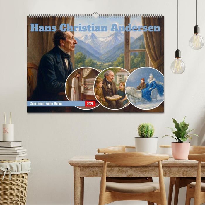 Hans Christian Andersen. Sein Leben, seine Werke (CALVENDO Wandkalender 2026)