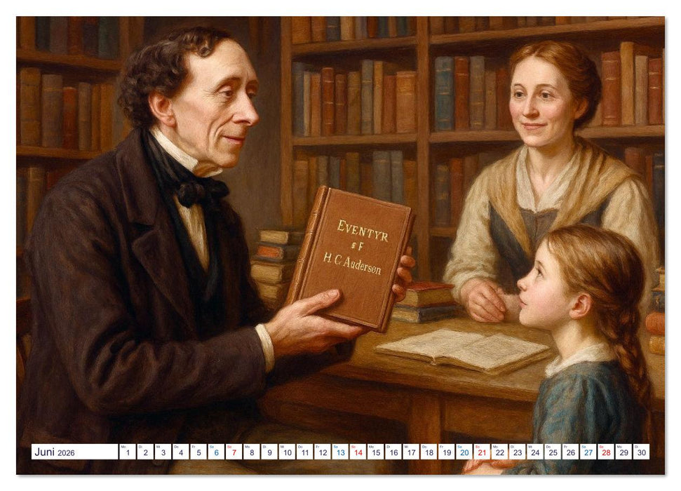 Hans Christian Andersen. Sein Leben, seine Werke (CALVENDO Wandkalender 2026)