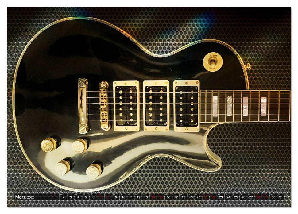 Traumgitarren - the Sound of Rock (CALVENDO Premium Wandkalender 2026)