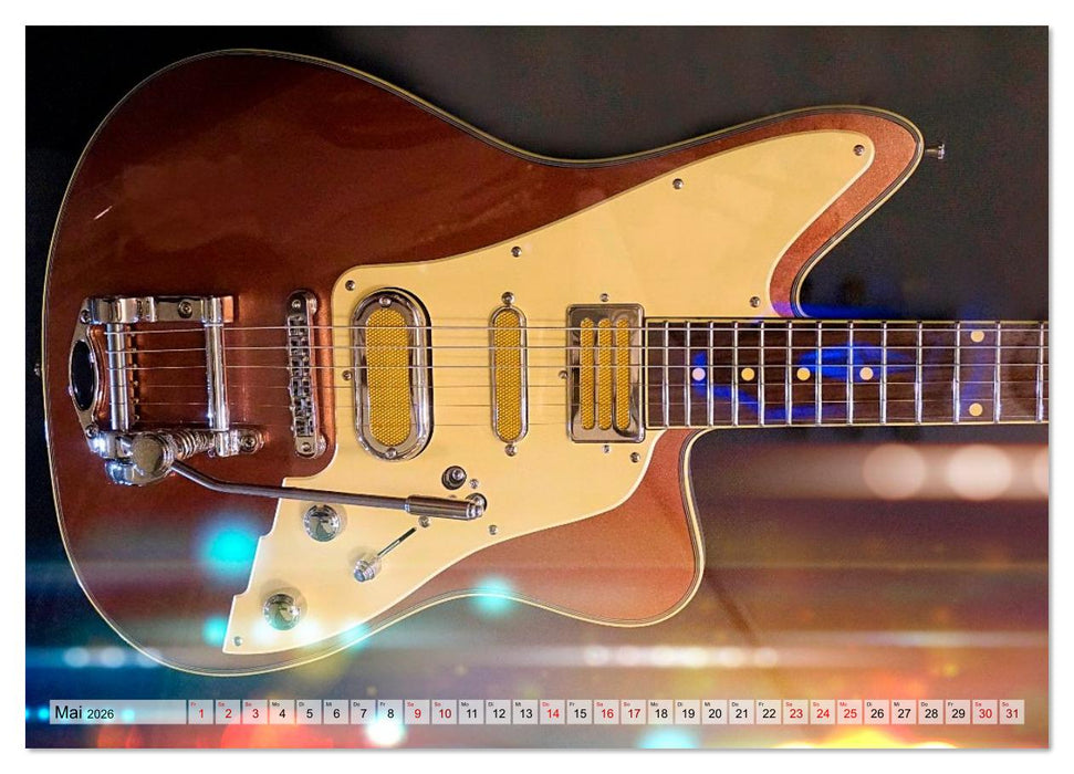 Traumgitarren - the Sound of Rock (CALVENDO Premium Wandkalender 2026)