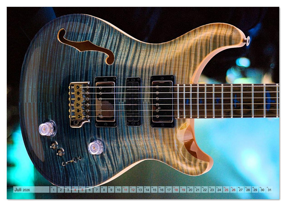 Traumgitarren - the Sound of Rock (CALVENDO Premium Wandkalender 2026)
