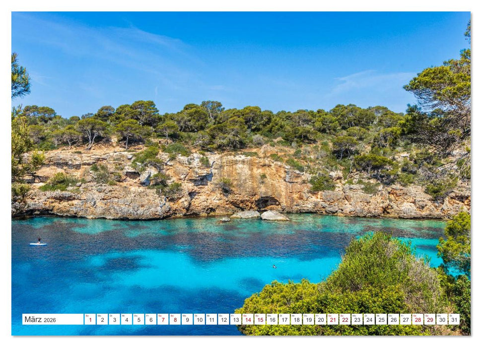 Mallorca - Traumhafte Buchten (CALVENDO Wandkalender 2026)