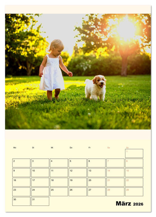 Der Familienkalender - Mit Hund durchs Jahr (CALVENDO Wandkalender 2026)