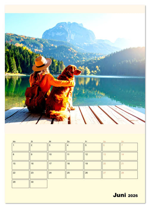 Der Familienkalender - Mit Hund durchs Jahr (CALVENDO Wandkalender 2026)