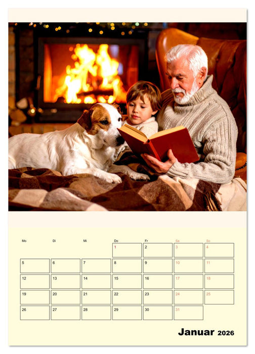 Der Familienkalender - Mit Hund durchs Jahr (CALVENDO Premium Wandkalender 2026)