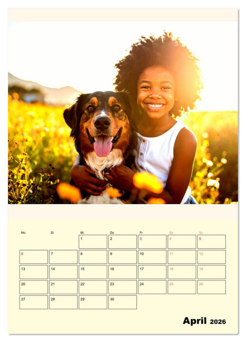 Der Familienkalender - Mit Hund durchs Jahr (CALVENDO Premium Wandkalender 2026)