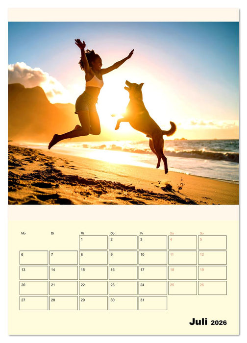 Der Familienkalender - Mit Hund durchs Jahr (CALVENDO Premium Wandkalender 2026)
