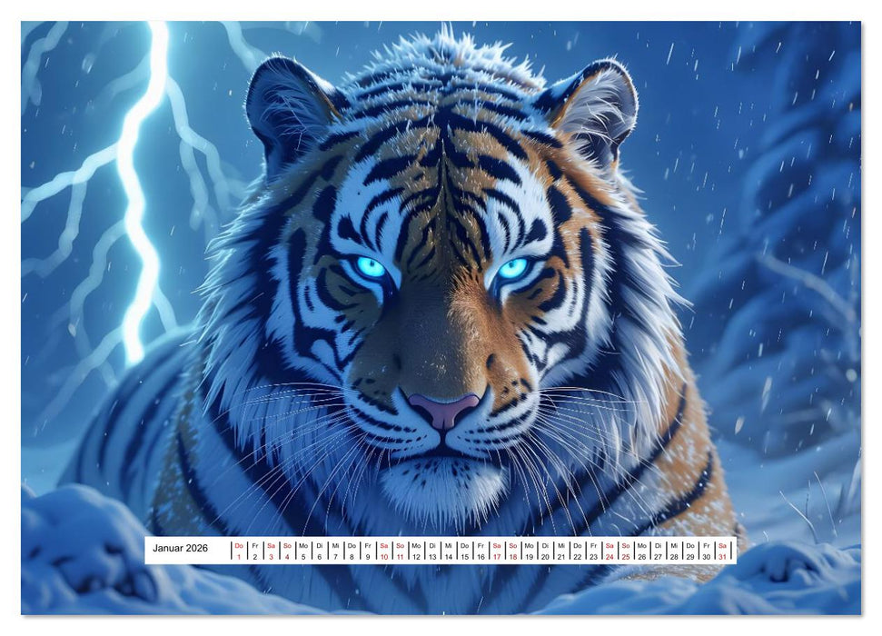 Fantasievolle Könige der Wildnis (CALVENDO Premium Wandkalender 2026)