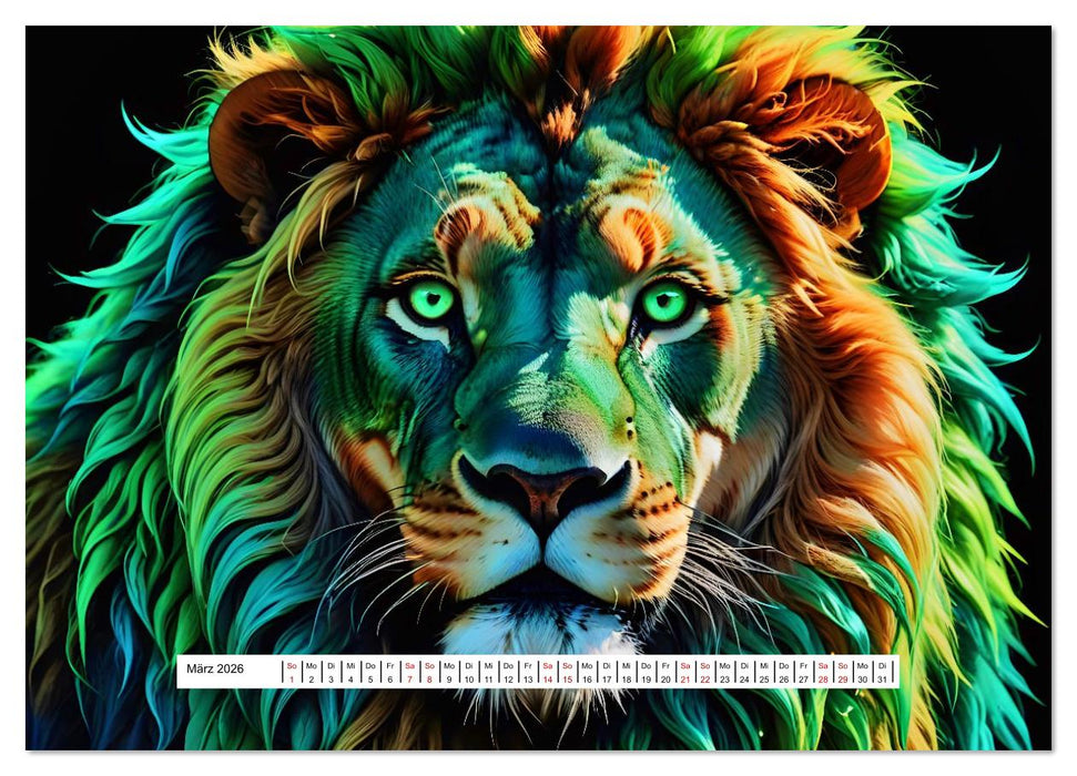 Fantasievolle Könige der Wildnis (CALVENDO Premium Wandkalender 2026)