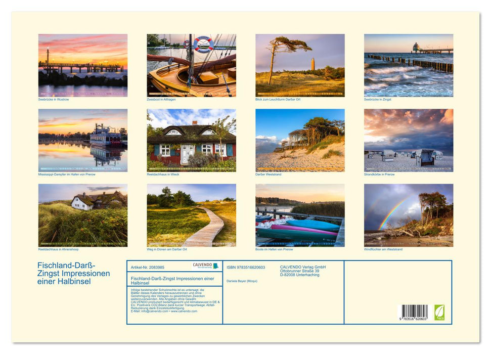 Fischland-Darß-Zingst Impressionen einer Halbinsel (CALVENDO Wandkalender 2026)