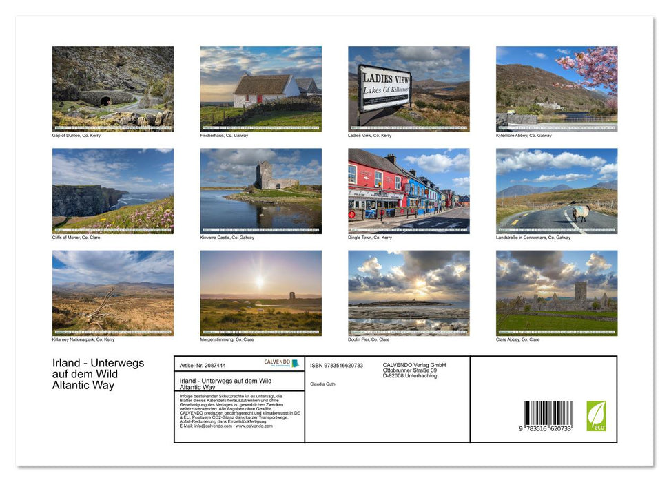 Irland - Unterwegs auf dem Wild Altantic Way (CALVENDO Premium Wandkalender 2026)