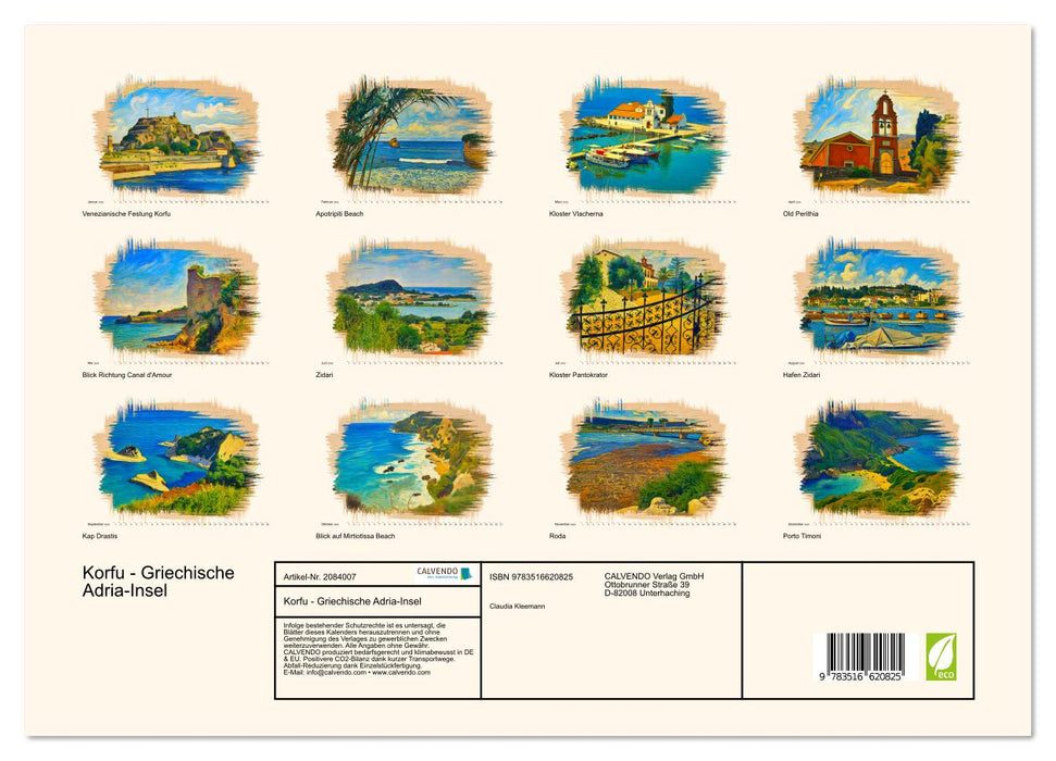 Korfu - Griechische Adria-Insel (CALVENDO Premium Wandkalender 2026)