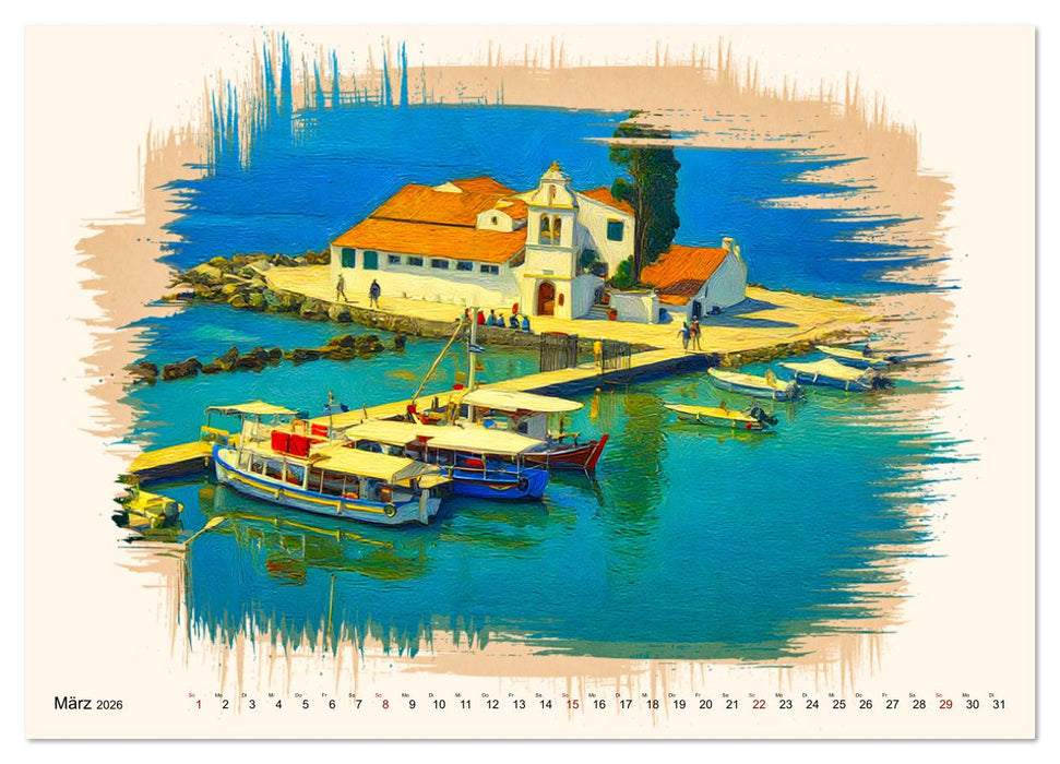 Korfu - Griechische Adria-Insel (CALVENDO Premium Wandkalender 2026)