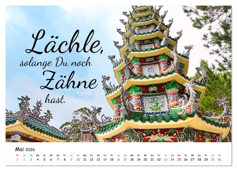 Fernwehabenteurer Asien - 12 Motivierende Gedanken von unterwegs (CALVENDO Wandkalender 2026)