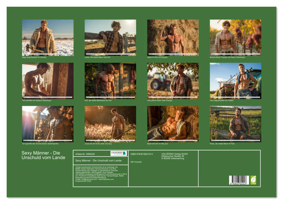 Sexy Männer - Die Unschuld vom Lande (CALVENDO Wandkalender 2026)