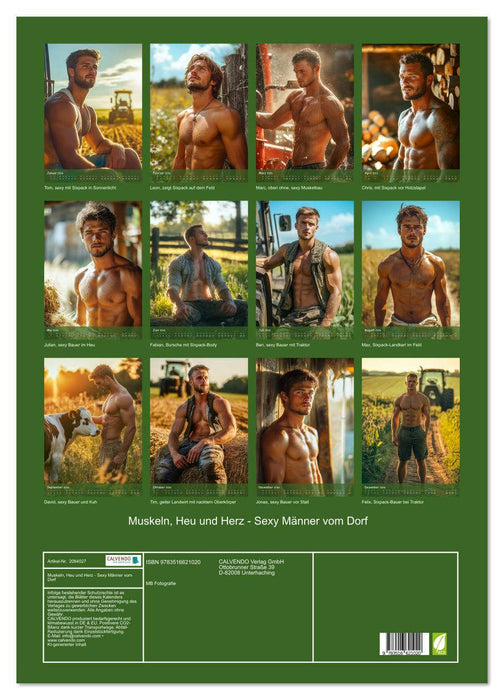 Muskeln, Heu und Herz - Sexy Männer vom Dorf (CALVENDO Wandkalender 2026)