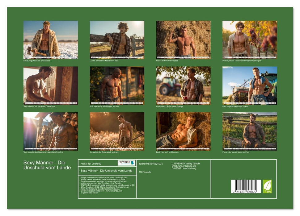 Sexy Männer - Die Unschuld vom Lande (CALVENDO Premium Wandkalender 2026)