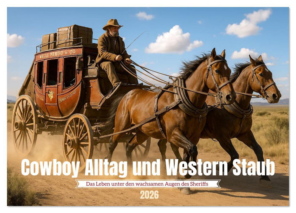 Cowboy Alltag und Western Staub (CALVENDO Wandkalender 2026)