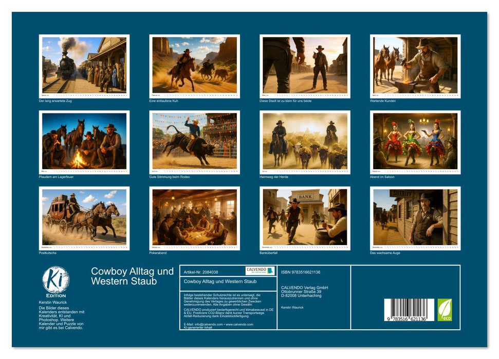 Cowboy Alltag und Western Staub (CALVENDO Premium Wandkalender 2026)
