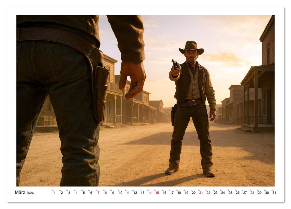 Cowboy Alltag und Western Staub (CALVENDO Premium Wandkalender 2026)