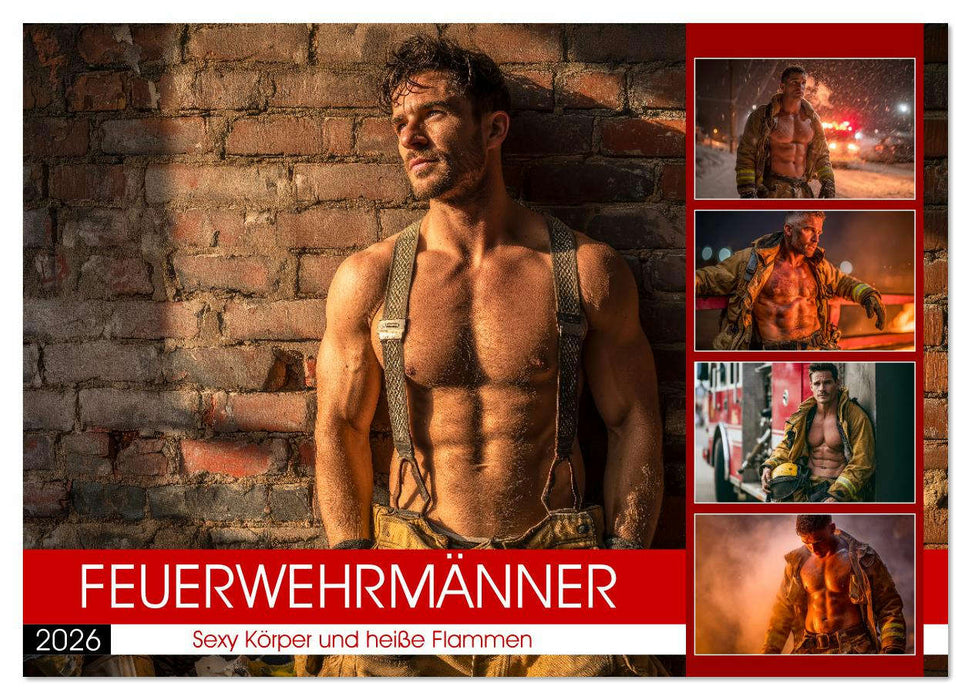 Feuerwehrmänner - Sexy Körper und heiße Flammen (CALVENDO Wandkalender 2026)