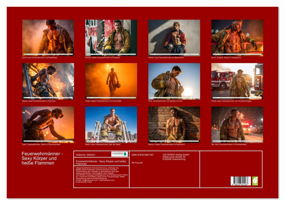 Feuerwehrmänner - Sexy Körper und heiße Flammen (CALVENDO Wandkalender 2026)