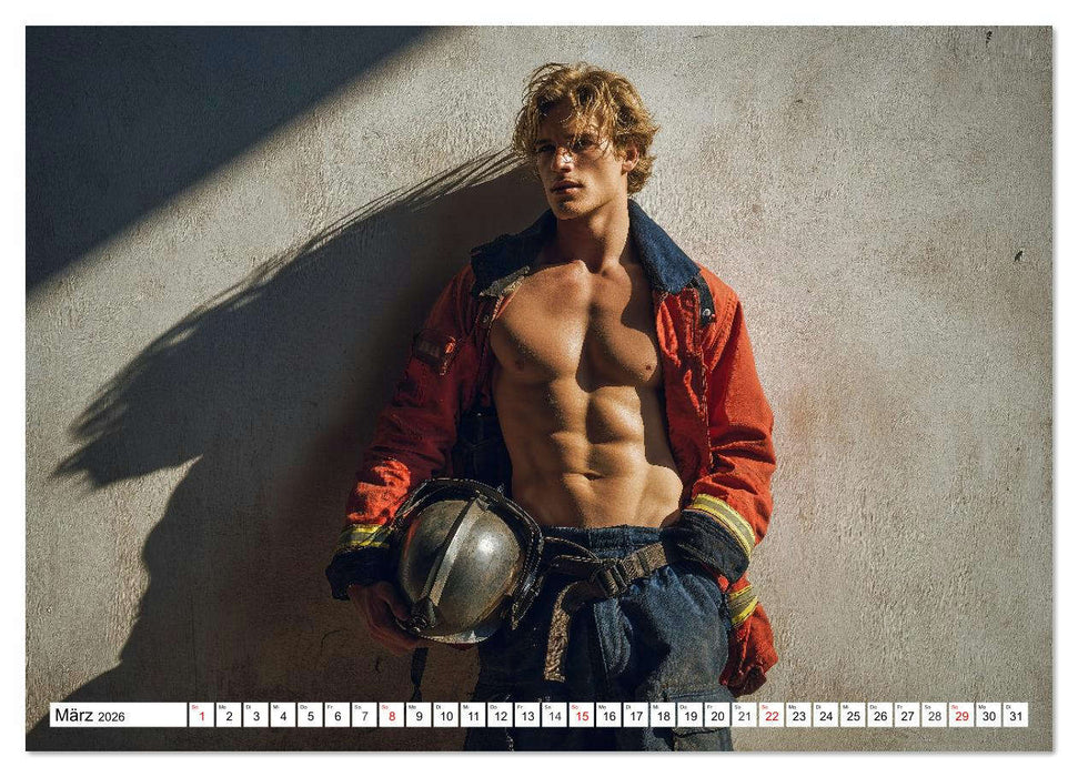 Feuerwehrmänner - Sexy Körper und heiße Flammen (CALVENDO Premium Wandkalender 2026)
