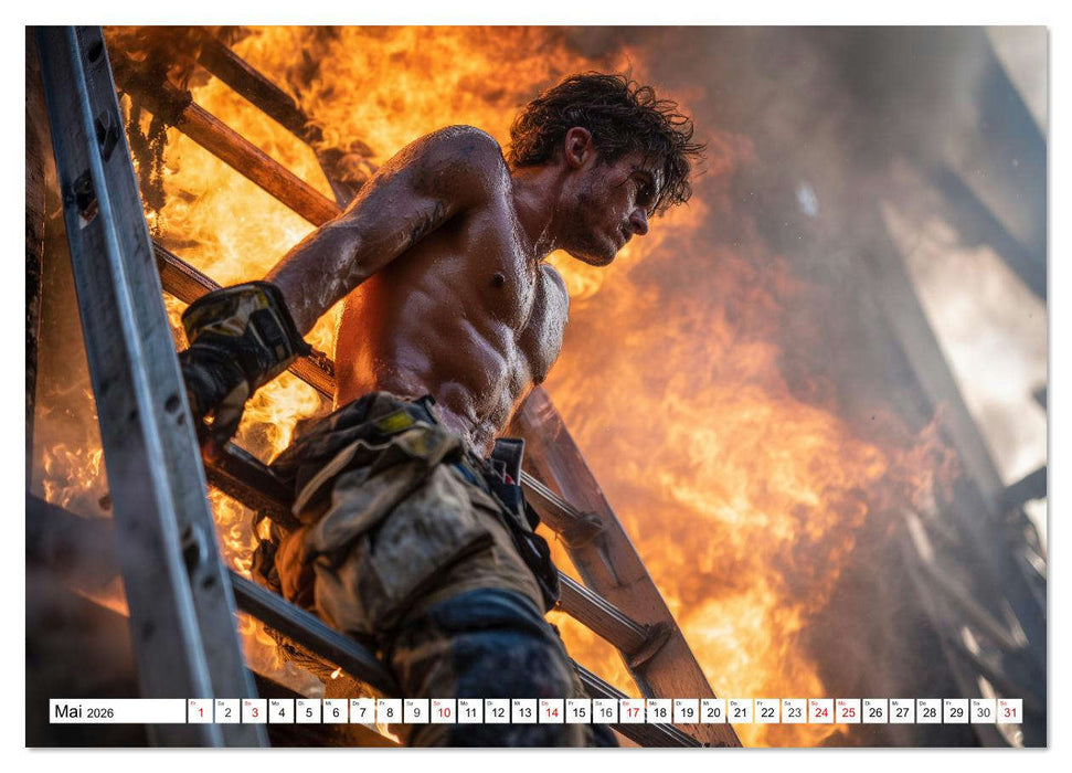 Feuerwehrmänner - Sexy Körper und heiße Flammen (CALVENDO Premium Wandkalender 2026)