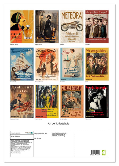 An der Litfaßsäule (CALVENDO Wandkalender 2026)