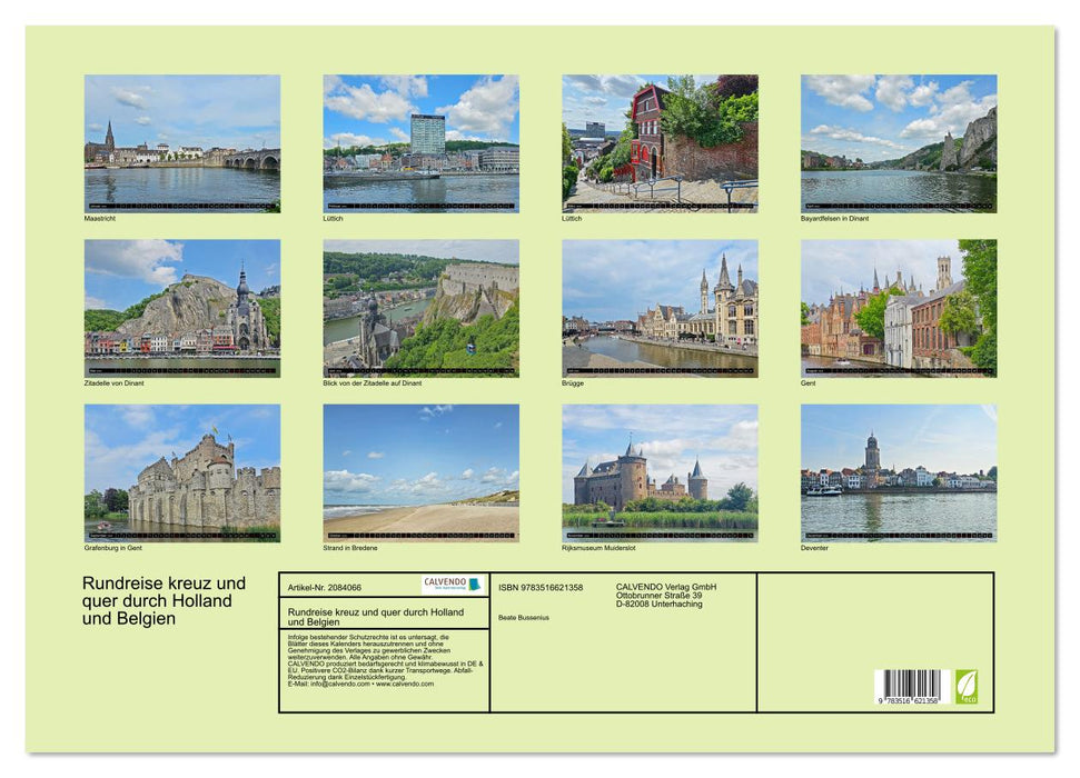 Rundreise kreuz und quer durch Holland und Belgien (CALVENDO Wandkalender 2026)