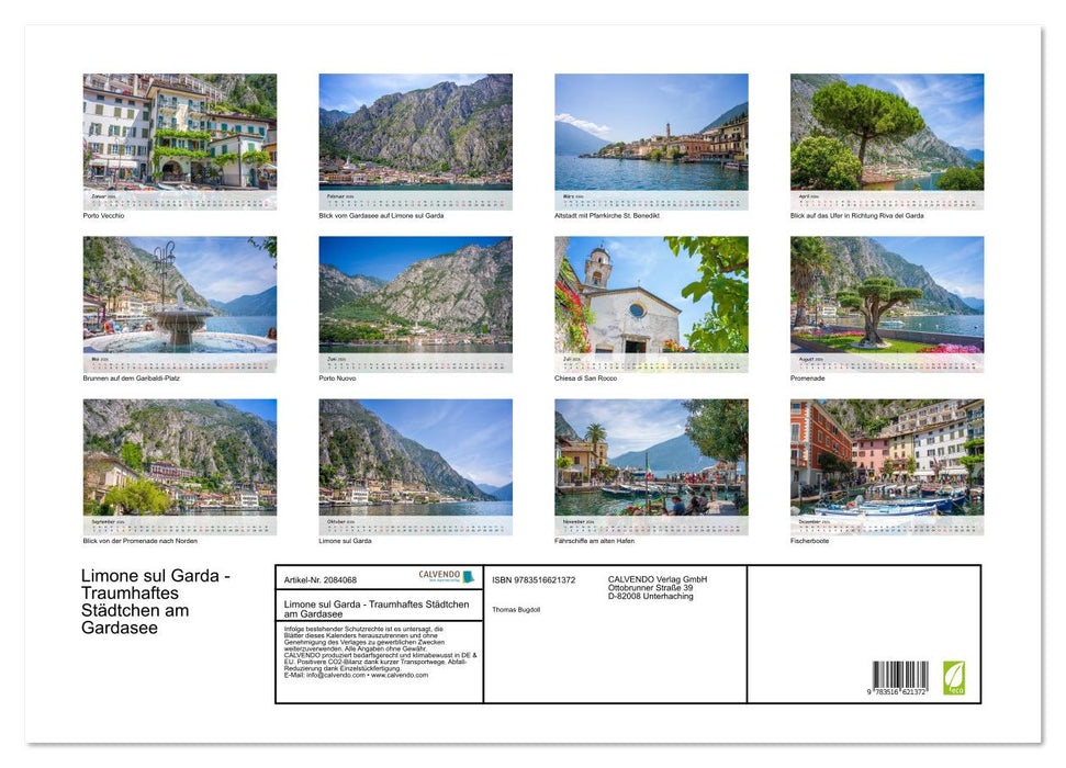 Limone sul Garda - Traumhaftes Städtchen am Gardasee (CALVENDO Wandkalender 2026)