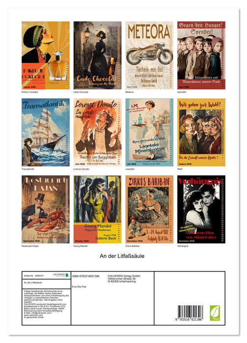 An der Litfaßsäule (CALVENDO Premium Wandkalender 2026)