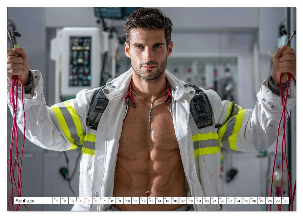 SEXY ÄRZTE - Männlich, muskulös und einsatzbereit (CALVENDO Wandkalender 2026)