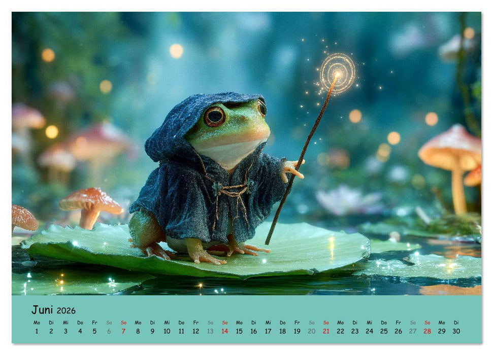 Magischer Märchenwald - Kinderkalender mit Tier-Zauberern (CALVENDO Wandkalender 2026)