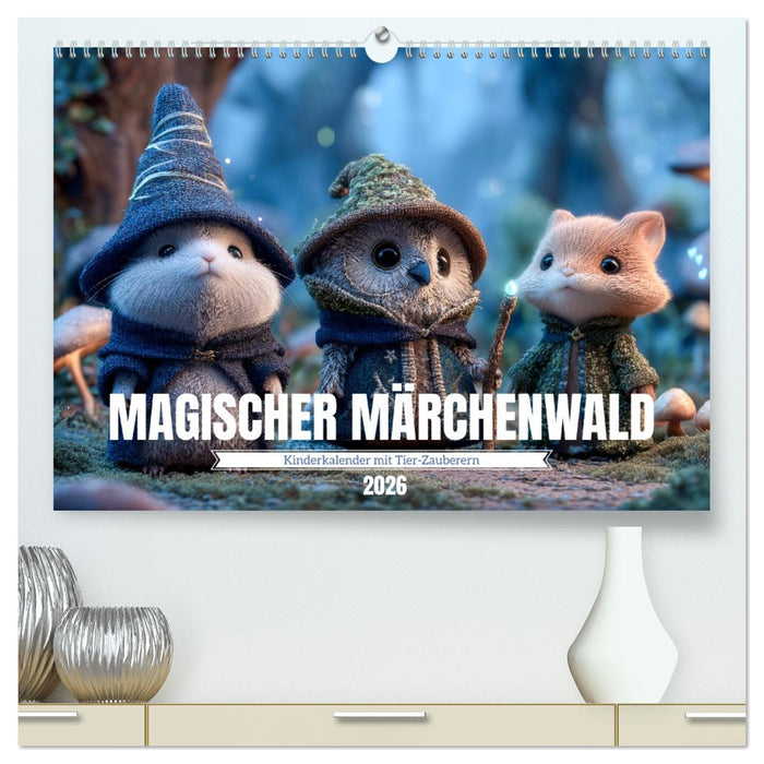 Magischer Märchenwald - Kinderkalender mit Tier-Zauberern (CALVENDO Premium Wandkalender 2026)