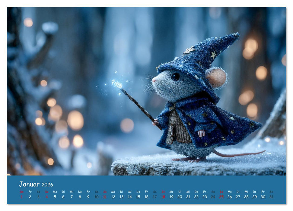 Magischer Märchenwald - Kinderkalender mit Tier-Zauberern (CALVENDO Premium Wandkalender 2026)