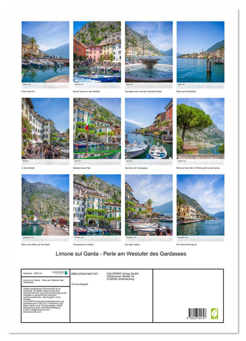 Limone sul Garda - Perle am Westufer des Gardasees (CALVENDO Wandkalender 2026)