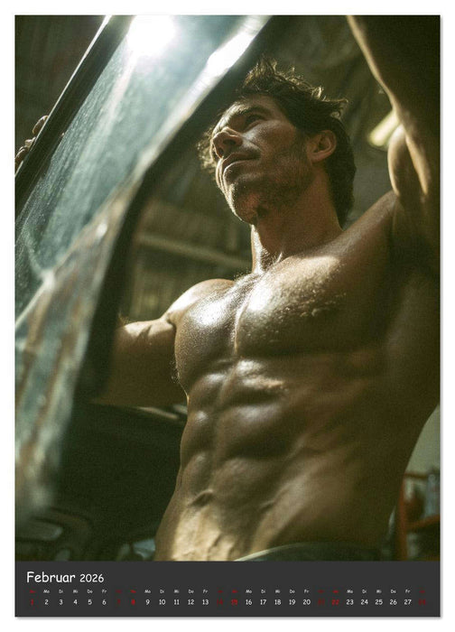Schrauberträume - Sexy Männer zwischen Motoren und Öl (CALVENDO Premium Wandkalender 2026)