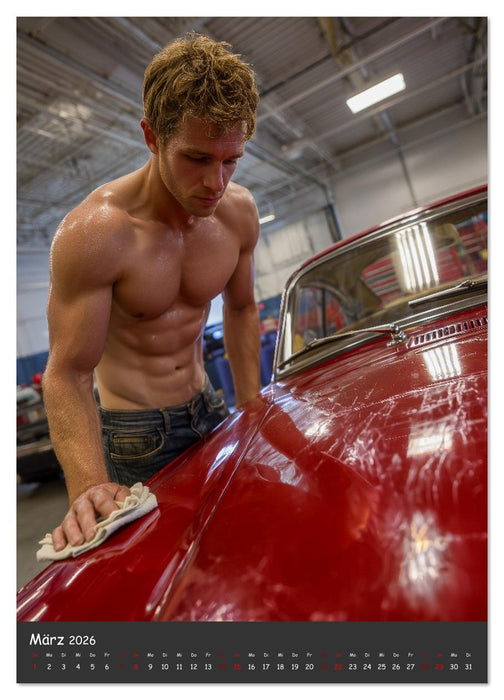Schrauberträume - Sexy Männer zwischen Motoren und Öl (CALVENDO Premium Wandkalender 2026)