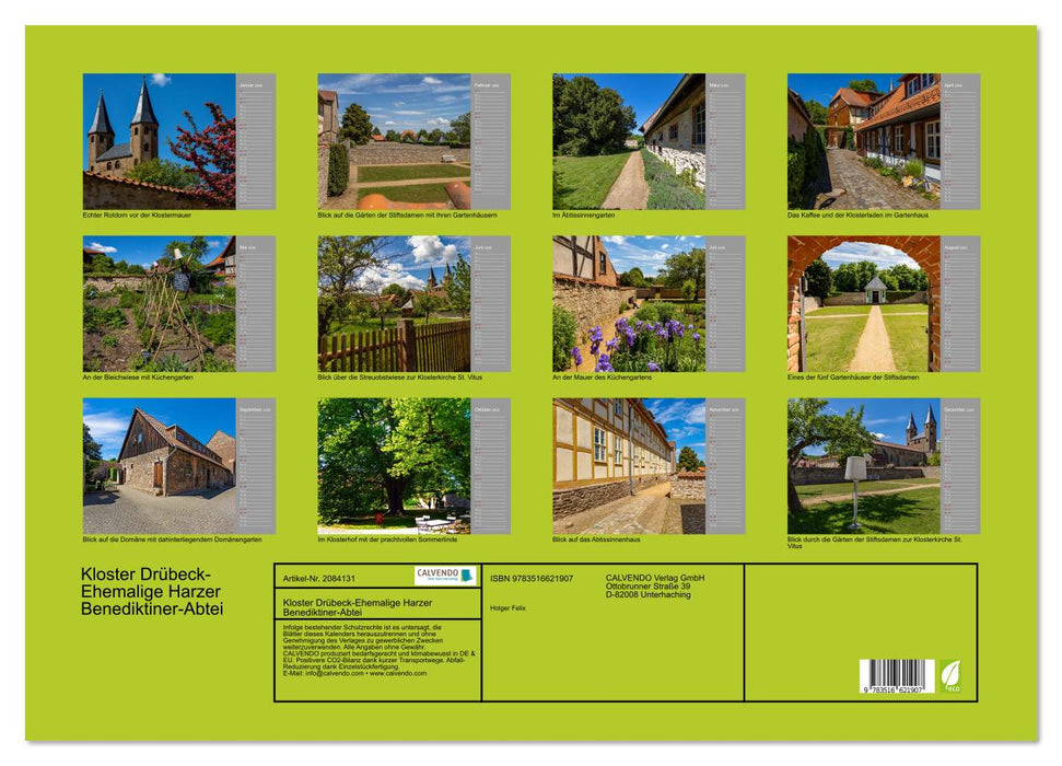 Kloster Drübeck-Ehemalige Harzer Benediktiner-Abtei (CALVENDO Wandkalender 2026)